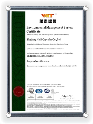 Certificato del Sistema di Gestione Ambientale